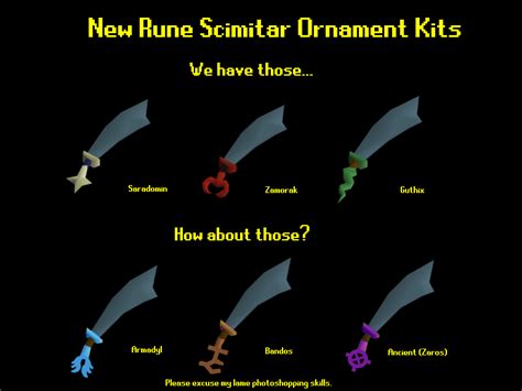 Rune scimitar cosmetic kit